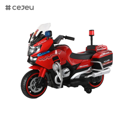 Per ragazzi e ragazze dai 3 agli 8 anni che guidano moto della polizia con due ruote di traino, luci e musica