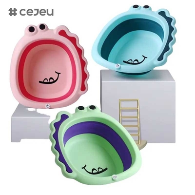 CJ-LBN5131A Vaschette da bagno vendute a caldo Bambini piccoli Set a piedi pieghevoli Bambini lavandosi il bagno Vaschette per bambini piccoli