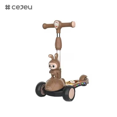 CJ-HLW-209, Monopattino pieghevole per bambini Labubu, per bambini dai 3 ai 12 anni, con ruote flash allargate, scooter per bambini piccoli, nuovo modello del produttore, scooter per bambini in stile cartone animato Labubu con luci, estensibile e pieghevole, in plastica