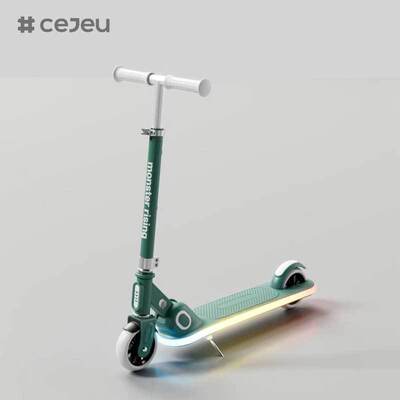 CJ-ADD-R1 Monopattino per bambini pieghevole leggero a due ruote in lega di alluminio Sedile regolabile in altezza Freno posteriore Carico massimo 50 kg Ruote in PU 5+ anni