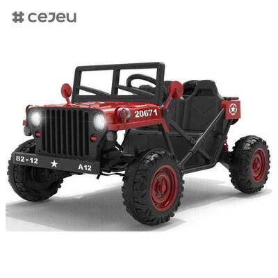 CJ-XH-JC609 Auto elettrica a 4 ruote per bambini con funzione altalena e musica educativa dai 2 ai 7 anni