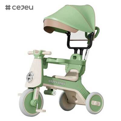 CJ-YT-668 High-End Fashion Tre ruote baby stroller triciclo con tetto e ombrello musica caratteristica per bambini