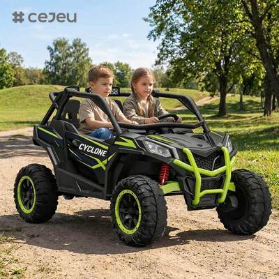 CJ-NEL-998 Grande due posti Ciclone 24V Potente motore Bambini Auto elettrica Parent Remote Control Musica Batteria Alimentata Guida su UTV