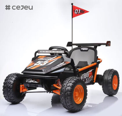 CJ-LT-2035 24V Kids Off-Road Drift Buggy 4-Wheel Suspension 180 Drift One-Key MP3 Music RC LED Belt Ride su Racing Kart