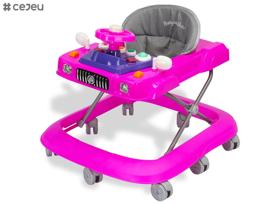 Baby walker regolabile in altezza giocattolo rimovibile ruote pieghevoli portatili