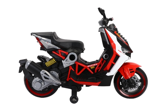 Scooter Vespa per bambini, 12V ricaricabile a moto con ruote di allenamento