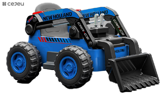 New Holland Licensed 12V Electric Excavator Vehicle Construction Truck con telecomando, secchio regolabile