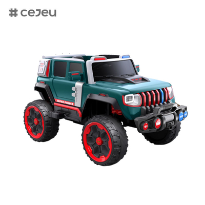 CJ-LC-6169 12V Jeep a quattro motori con un pulsante di avvio, Bluetooth, USB - sicuro, durevole e divertente da guidare su bambini