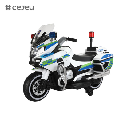 Per ragazzi e ragazze dai 3 agli 8 anni che guidano moto della polizia con due ruote di traino, luci e musica