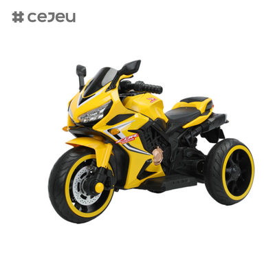 Per ragazzi e ragazze dai 3 agli 8 anni motociclistica a 12 V, giocattolo a 3 ruote a batteria, Bluetooth, musica, luce a led