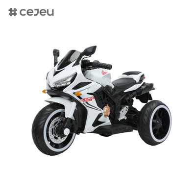 Per ragazzi e ragazze dai 3 agli 8 anni motociclistica a 12 V, giocattolo a 3 ruote a batteria, Bluetooth, musica, luce a led