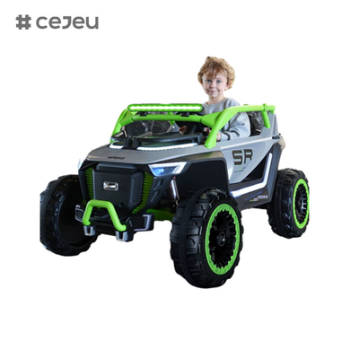 CJ-8809 Seater Kids guida un'auto UTV, con motore 12V7AH*1 4x390,2.4G RC, sedile in pelle, musica, LED, Bluetooth, USB