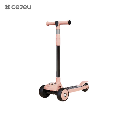 CJ-E300-2, modello di panda, con luci, musica, maniglia regolabile 68-85cm, bambini di diverse altezze possono giocare