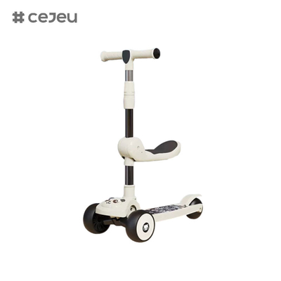CJ-E300-8, con cuscino del sedile, luci, musica, maniglia regolabile da 68 a 85 cm, bambini di diverse altezze possono giocare