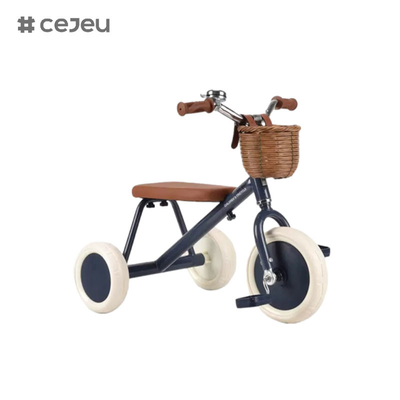 CJ-T-212, triciclo, grande cesto di rotano tessuto, telaio in acciaio ad alto tenore di carbonio con capacità di carico super forte