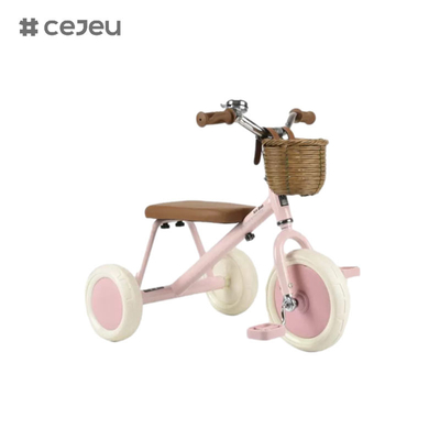 CJ-T-212, triciclo, grande cesto di rotano tessuto, telaio in acciaio ad alto tenore di carbonio con capacità di carico super forte