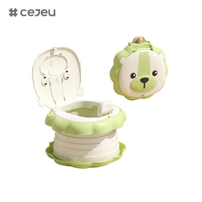 6920, WC pieghevole, a forma di piccolo leone, One key folding/ portable toilet/ Quick storage/ Easy to clean/ With drawstring bag