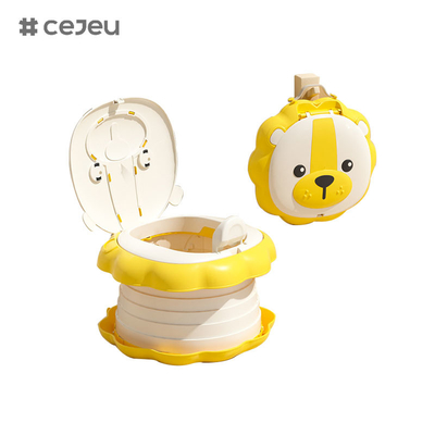 6920, WC pieghevole, a forma di piccolo leone, One key folding/ portable toilet/ Quick storage/ Easy to clean/ With drawstring bag