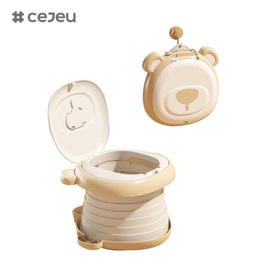 6921Wc pieghevole,a forma di orso,piatta a una chiave/toilette portatili/memoriazione rapida/facile da pulire/con sacchetto a corda