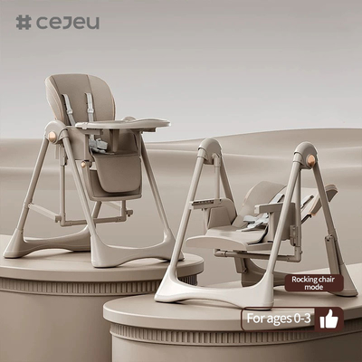 CJ-28,2 in 1+PP+Swing,grigio/bianco/rosa/marrone,quattro colori,dimensioni di imballaggio 64*31*57cm,sedile per bambini affidabile e sicuro