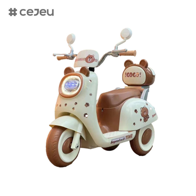 CJ-BBF-318 Motociclette elettriche, Caffè Rosa Bianco.6V4*1/380*1/One click start/Music/Story Early Childhood/LED