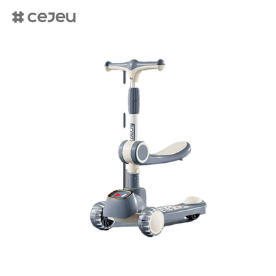 CJ-903, con ruota anteriore lampeggiante PU ruote posteriori in PVC ordinario luci musicali, rosa bianco grigio, tre colori