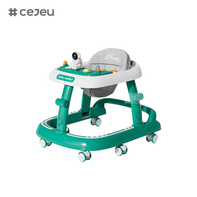CJ-5688, baby walker,Music 7 Regolare l'altezza Ruota silenziosa*6 Cuscino: Lenzuolo One click pieghevole, Rosso Verde Nero