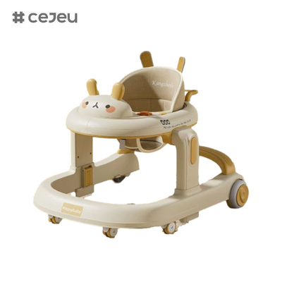 CJ-928, baby walker, Orange Grey Coffee, Musica/Luci 6 Regolare altezza, prodotto Dimensione: 58*59*73cm, One click folding