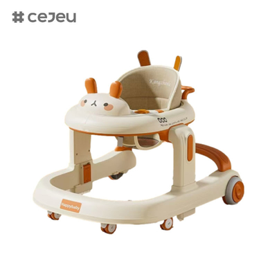 CJ-928, baby walker, Orange Grey Coffee, Musica/Luci 6 Regolare altezza, prodotto Dimensione: 58*59*73cm, One click folding
