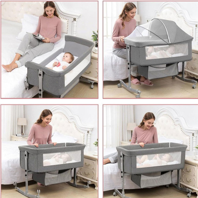 con ruote, culla con materasso, culla regolabile, letto laterale, con cestino di stoccaggio, zanzara, bambino portatile pieghevole