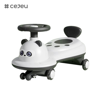 Auto per bambini 2-6 anni bambino universale auto yo, forma di panda, può sedersi e scivolare, silenziosa ruota flash anti-rollove
