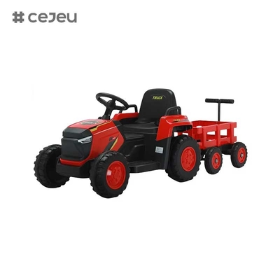 CJ-DLS-X18 bambini trattore elettrico auto giocattolo doppio motore 12v batteria alimentata da plastica guida su auto giocattolo con musica luce LED