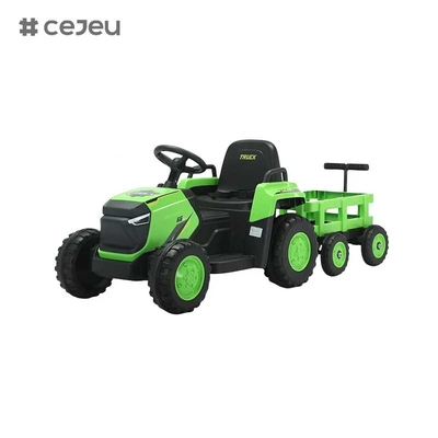 CJ-DLS-X18 bambini trattore elettrico auto giocattolo doppio motore 12v batteria alimentata da plastica guida su auto giocattolo con musica luce LED