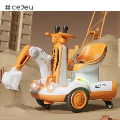 CJ-HB-919 Nuovo arrivo 2 in 1 Kids Electric Balance Car /360 gradi Rotate Kids Digger Ride On Car Excavator
