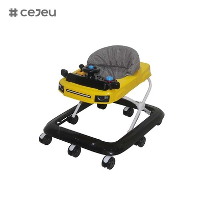 CJ-XTD-401,2025 Nuovo modello baby walker 3 in 1 push walker in plastica con livelli regolabili per bambini che imparano e camminano