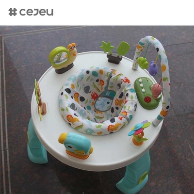 CJ-XTD-901 Tavolo per attività per bambini multifunzionale 3 in 1 Baby walker e interessante blocco di costruzione set con telaio in plastica