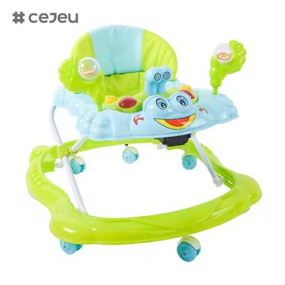 CJ-BLM-903 2022 Smart Light Musical Baby Walker Chair Child Plastic Activity Dining and Feeding Walker con sedile a ruote e giocattoli