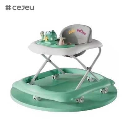 CJ-BDW-101 Baby Walker pieghevole con ruote mute Cartoon musicale di plastica Baby Walker con musica/ruote girevoli Baby Walker per la Cina