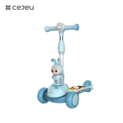 CJ-HLW-209, Monopattino pieghevole per bambini Labubu, per bambini dai 3 ai 12 anni, con ruote flash allargate, scooter per bambini piccoli, nuovo modello del produttore, scooter per bambini in stile cartone animato Labubu con luci, estensibile e pieghevole, in plastica
