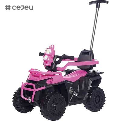 CJ-DLD-868T Quad elettrico per bambini, Dune Buggy elettrico per bambini con barra di spinta per genitori, ATV elettrico per bambini per avventure fuoristrada
