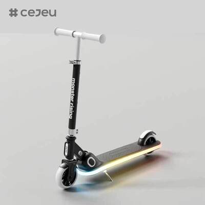 CJ-ADD-R1 Monopattino per bambini pieghevole leggero a due ruote in lega di alluminio Sedile regolabile in altezza Freno posteriore Carico massimo 50 kg Ruote in PU 5+ anni