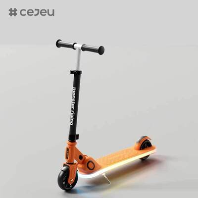 CJ-ADD-R1 Monopattino per bambini pieghevole leggero a due ruote in lega di alluminio Sedile regolabile in altezza Freno posteriore Carico massimo 50 kg Ruote in PU 5+ anni