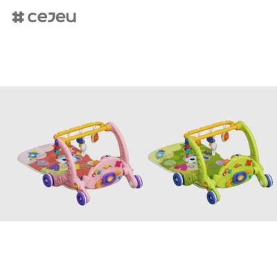 CJ-ABY-368-157A Tappetino da palestra per bambini 2 in 1 all'ingrosso con pedale per pianoforte Set musica leggera Baby Push Walker Miglior regalo Giocattolo per bambini