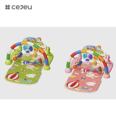 CJ-ABY-368-157A Tappetino da palestra per bambini 2 in 1 all'ingrosso con pedale per pianoforte Set musica leggera Baby Push Walker Miglior regalo Giocattolo per bambini