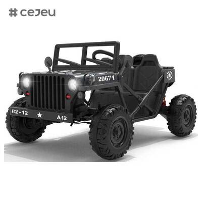 CJ-XH-JC609 Auto elettrica a 4 ruote per bambini con funzione altalena e musica educativa dai 2 ai 7 anni