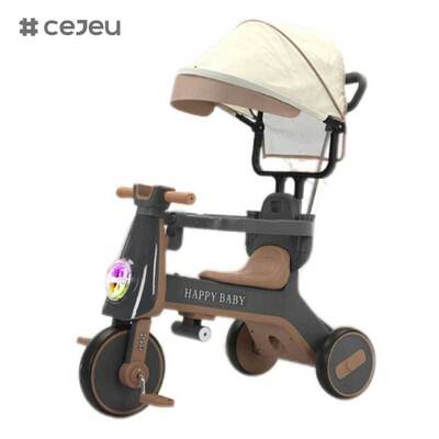 CJ-YT-668 High-End Fashion Tre ruote baby stroller triciclo con tetto e ombrello musica caratteristica per bambini