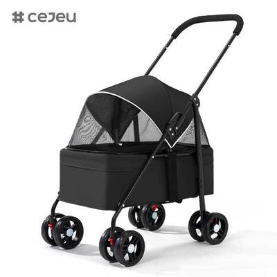 CJ-KBL-CW004-1 Passeggini leggeri per animali domestici Passeggino pieghevole staccabile personalizzato per animali domestici