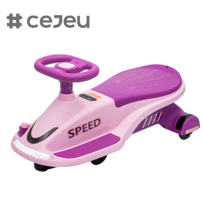 CJ-HP-021 12V Kids Electric Ride on Swing Car con LED Flash Wheels Far Light Music Kids Ride on Twist Car Toy per 3-8 anni