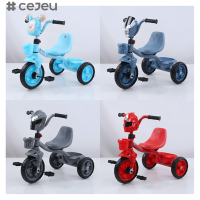 CJ-BDW-1102 Vendita diretta in fabbrica Triciclo per bambini a forma di cartone animato con luce e musica Materiale plastico per 2-7 anni