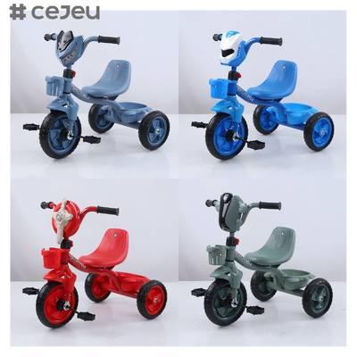 CJ-BDW-1102 Vendita diretta in fabbrica Triciclo per bambini a forma di cartone animato con luce e musica Materiale plastico per 2-7 anni